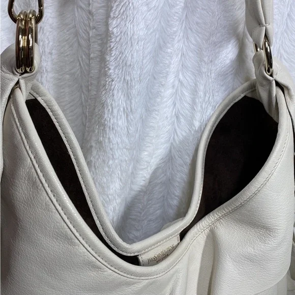 Yves Saint Laurent Rive Gauche EUC Leather Large Shoulder Bag AUTHENTIC YSL - Picture 5 of 16